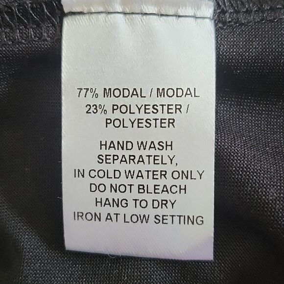 Saks Fifth Avenue NWT Black Off The Shoulder Modal Blend Blouse, M - Picture 7 of 8